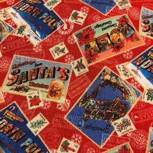 Bristol Bay Christmas Postcard Joann Fabric 59 in x 40 in Cotton READ